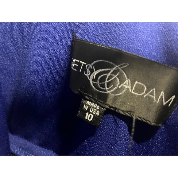 Betsy &‎ Adam Dress Sz 10 Blue Waterfall Formal Prom Dance Cocktail Evening Long - Picture 5 of 7